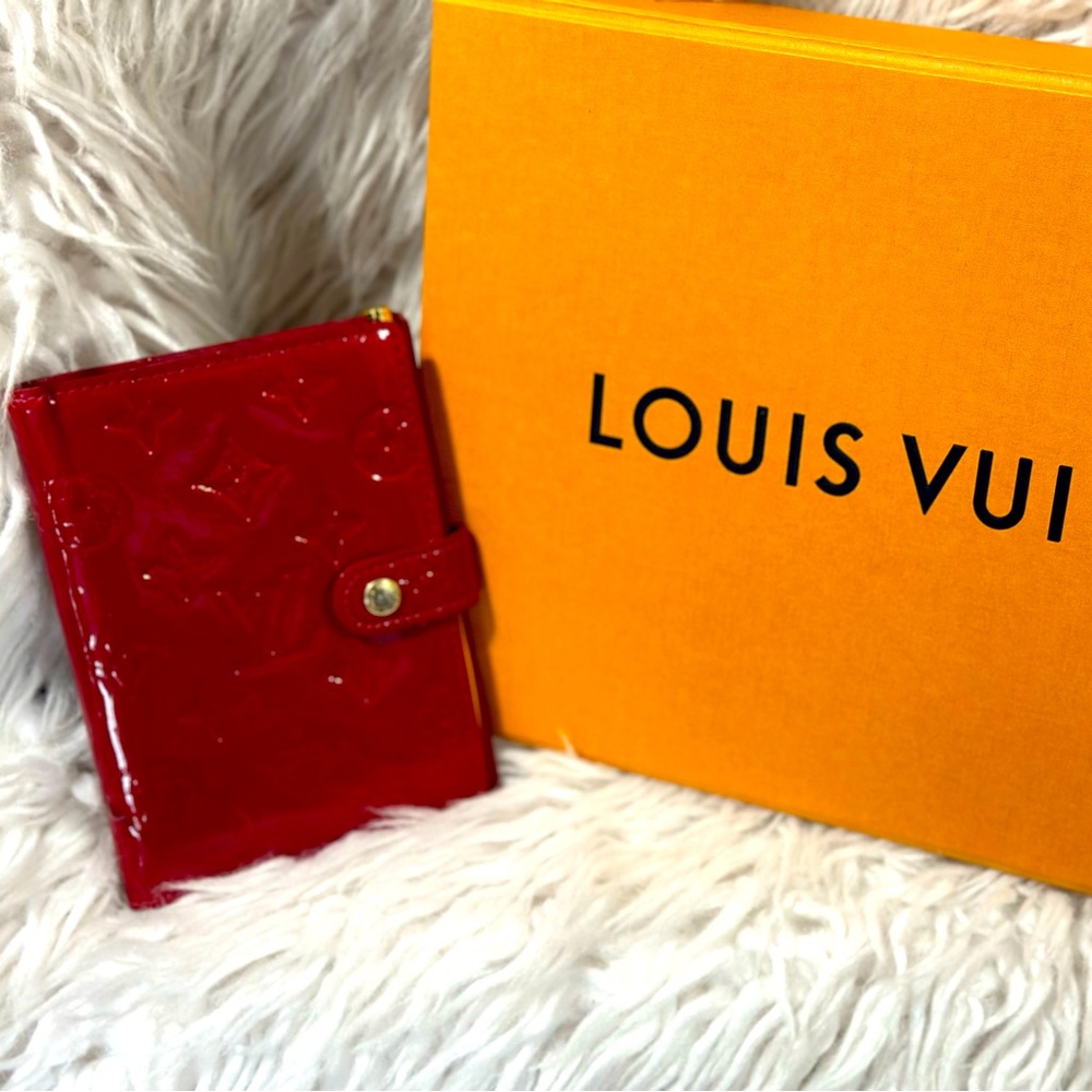 RARE Louis Vuitton Red Vernis Monogram Agenda PM Day Planner